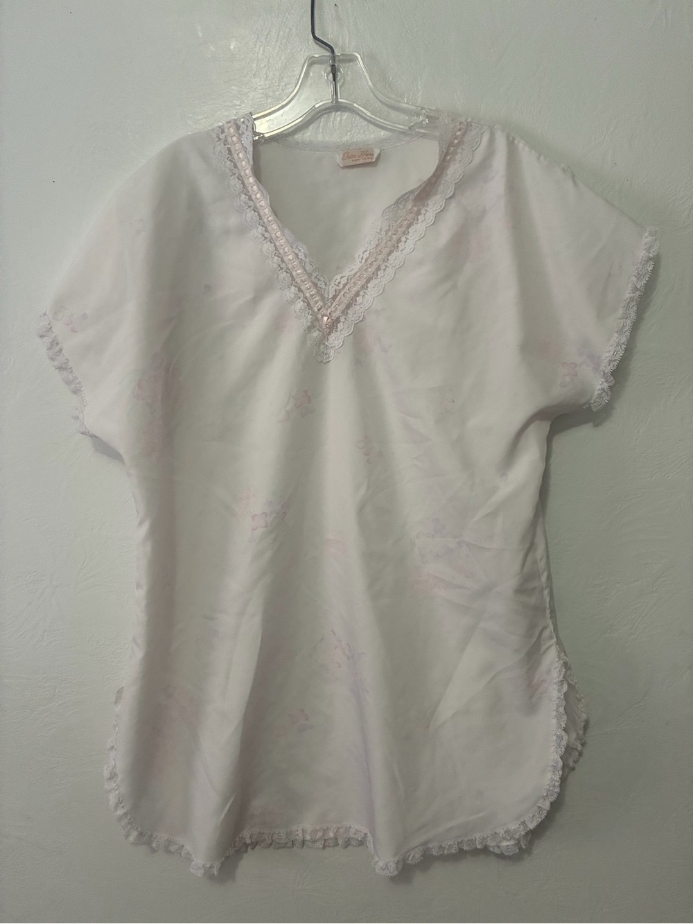 Vintage Erica-Loren New York White Lace-Trim Slip Dress